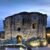 Athlone Castle at night lit up